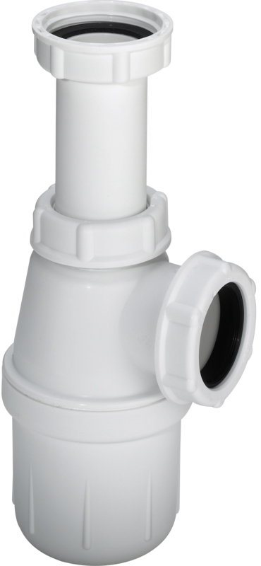 4511134: Flaskevannlås plast 1 1/4 x 40mm -hvit