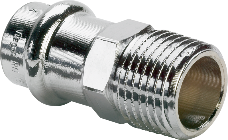 Profipress Krom overgangsmuffe 12x1/2