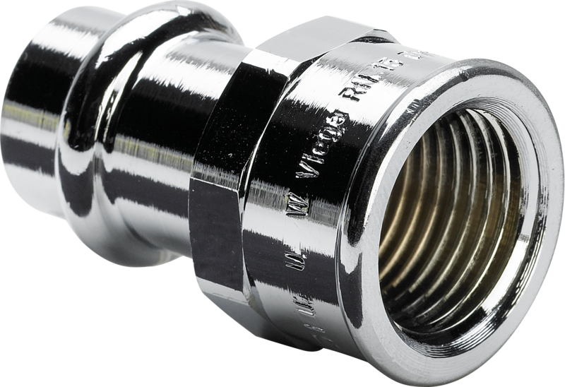 Profipress Krom overgangsmuffe 12x1/2