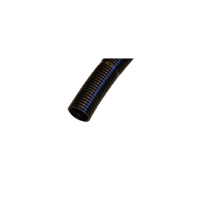 Varerør 25mm svart m/ blå stripe 50m