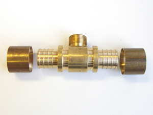 Skyve T-rør 18x3/4x18 (2,5)