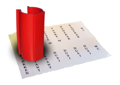 Markør for varerør rød 10-pakk