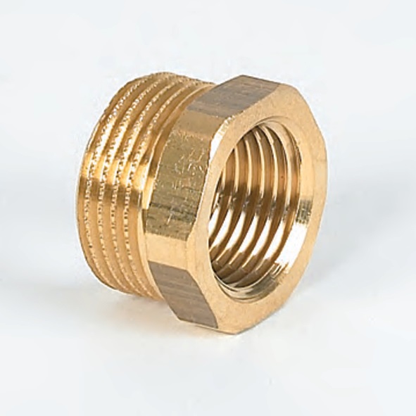 Messing overgangsnippel 1 1/2x3/4