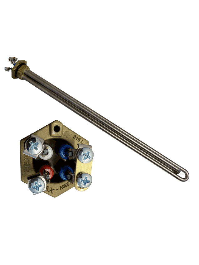 8025083: Element 1'' 1250+1750W m/skrutilkobling