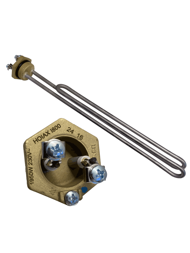 8025104: 1'' element 1,95kW 230V m/skrutilkobling