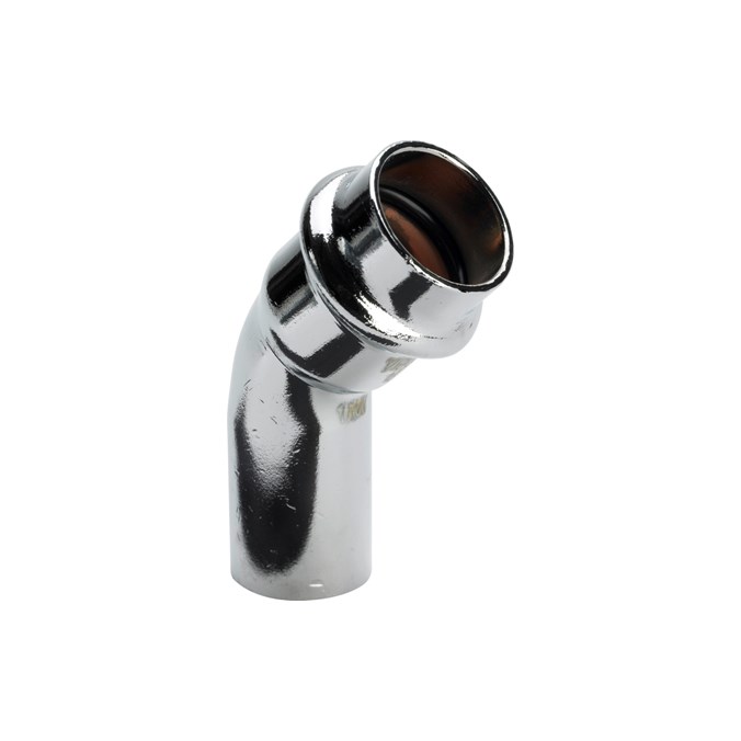 5044585: Profipress Krom Bend 45° m/1 muffe 12