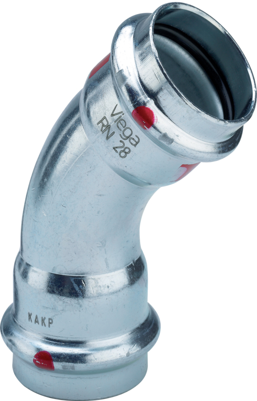 Prestabo bend 45° m/ 2 muffer 12