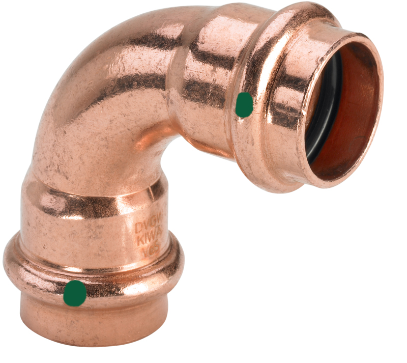 Profipress bend 90° m/2 muffer 12