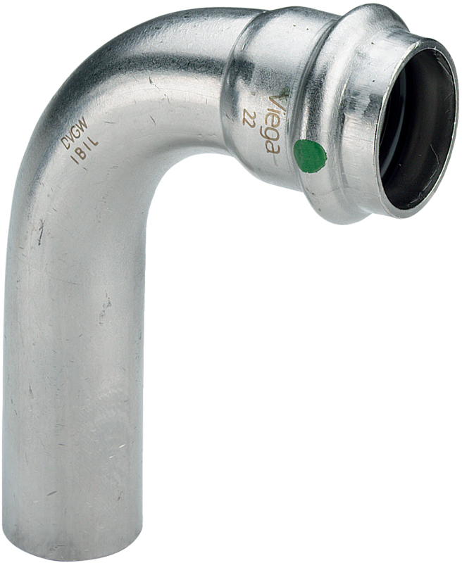 5043823: Sanpress inox bend 90° m/1 muffe 15