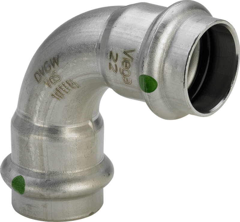 Sanpress inox bend 90° m/2 muffe 35